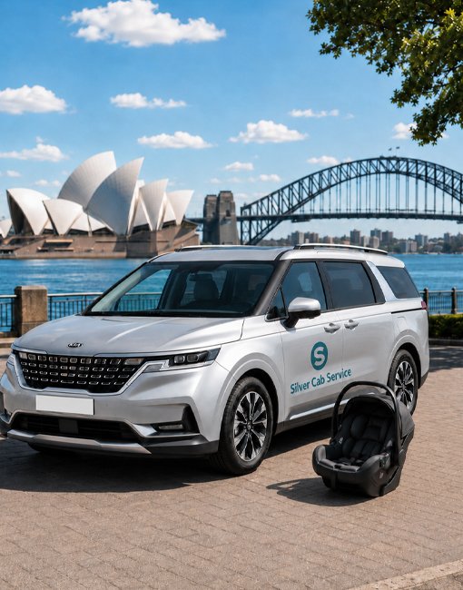 Silver baby seat taxi service Sydney